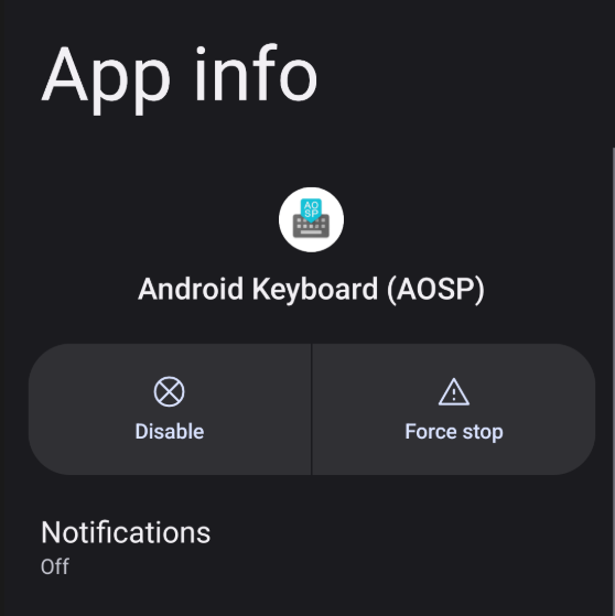Nonaktifkan keyboard sistem lain