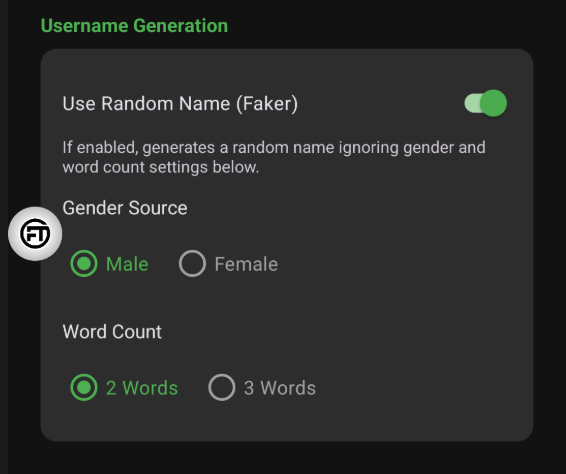 Opsi Generator Username